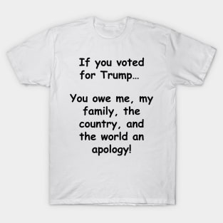 Aplogize for voting for Trump T-Shirt